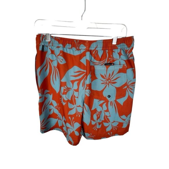 Quiksilver Men's S Brief Lined Board Shorts Hybrid Orange Tropical Inseam 6.5" - Picture 2 of 14